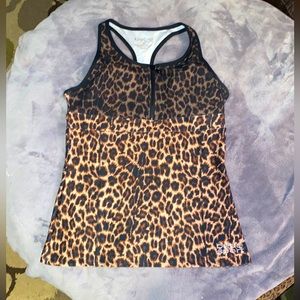 Bebe sport leopard print workout tank top